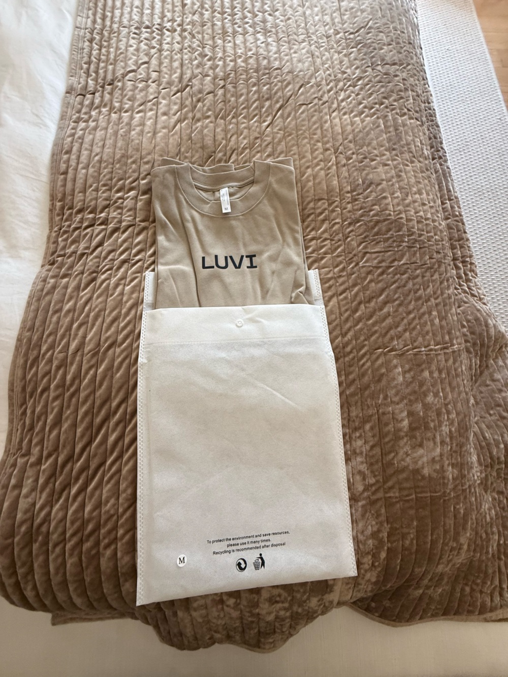 Men's Tan Crewneck T-Shirt - Casual Everyday Tee
